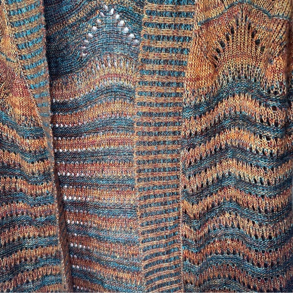 Belldini Colorful Open Front Knit Cardigan – Size Medium - Picture 3 of 6